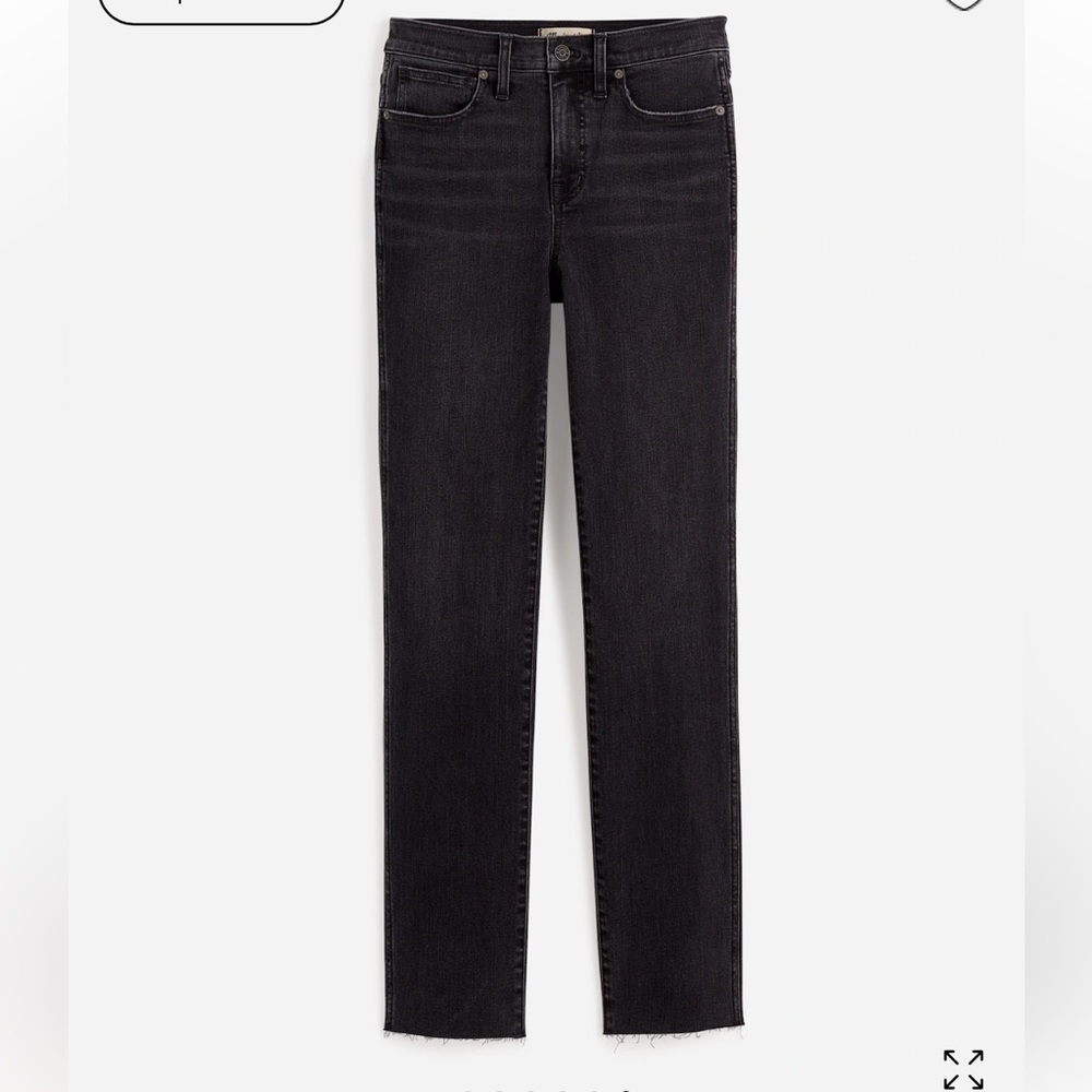 NWT Madewell Stovepipe jeans (Mid-rise with raw hem)
